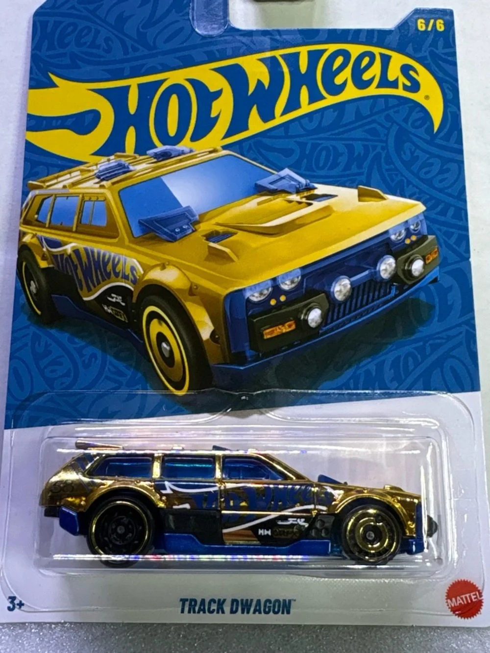 Hot wheels Track Dwagon CHASE Kids Toy Car - Blue and Gold